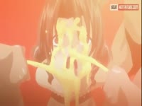 Young manga girl drenched in loads of cum
